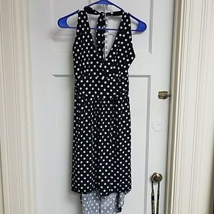 Polka dot halter dress